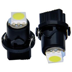 Лампочки светодиодные T4.7-C (T5) белые в панель 1 LED SMD 5050, d-7,5 L-17 12В (с ручкой) 40/0/15