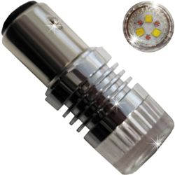 Лампочки светодиодные T25-C BAY15D 6 LED CREE бел. с/ц 2к 30W LENS MT 6W lm A 12-30В V3