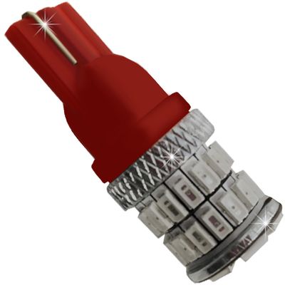 Лампочки светодиодные T20 7443 48 LED 3014 красные б/ц 2к 14W 320/110 lm 0,55/0,09A 12-30В BI +/- V3