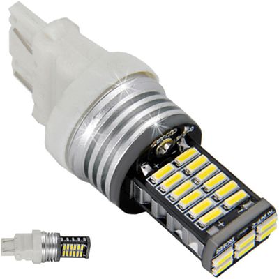 Лампочки светодиодные T20 7440 белые без цоколя 1 конт 15 LED 2835 SMD ECO IC, CAN 6300K 12В 1e