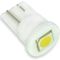 Лампочки светодиодные T10 wedge-C3 белые без цоколя кер. корп. 1 LED SMD 5050 6300К IC 12-17В V4
